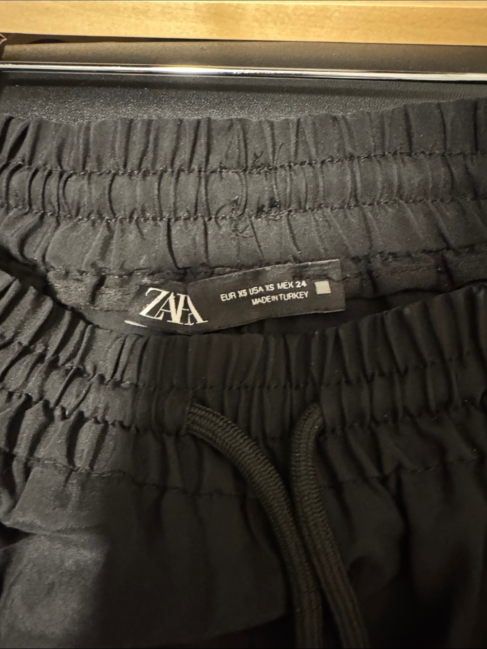 ZARA Black Drawstring Waist Pants